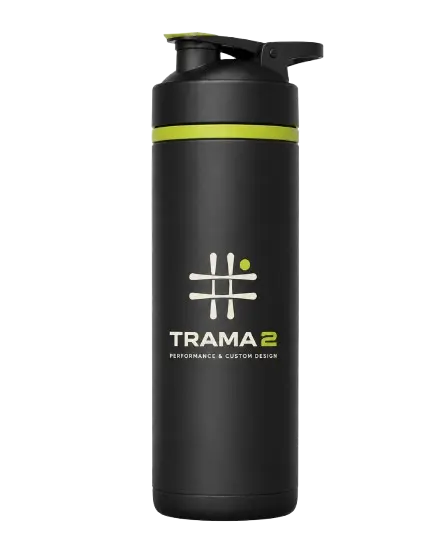 Botella negra con logo trama2