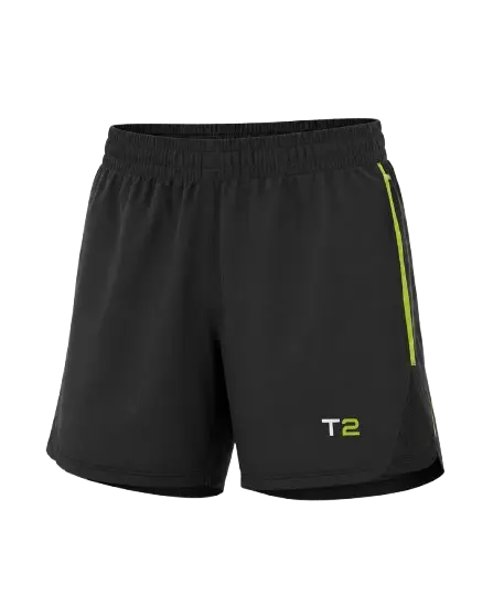 Pantalones deportivos negros con marca T2